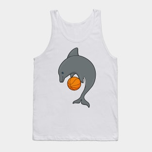 Dolphin as Basketball player with Basketball Tank Top